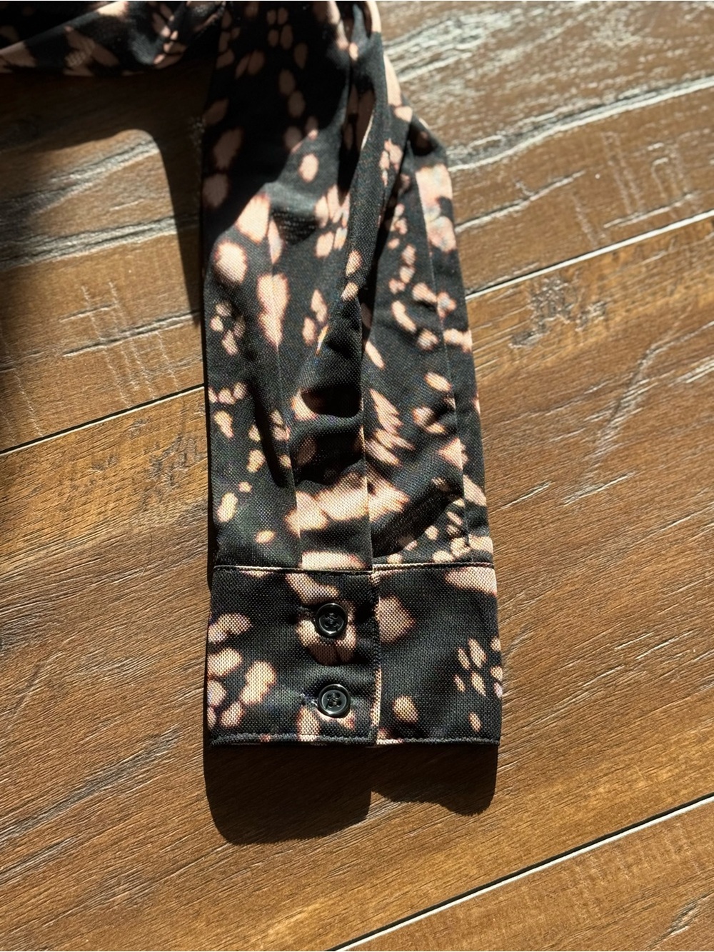 Sanctuary Black and Cream Animal-Print Button-Down Shirt - Picture 4 of 6